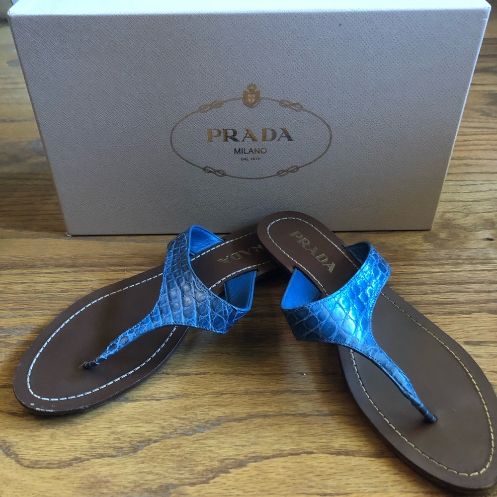Prada Blue Sandals